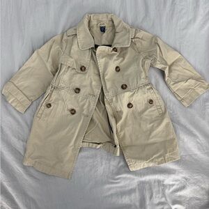 GAP Tan Trench Coat Classic Double-Breasted Design